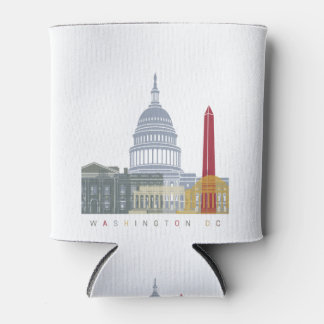 Porta-lata Poster do horizonte de Washington DC