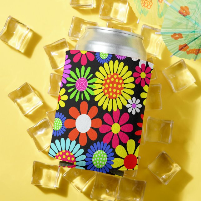Porta-lata Potência das flores do hippie-primavera (Verão in situ)