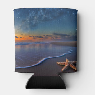 Porta-lata Praia e Estrela do Mar à Beira-Mar com Ondas