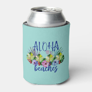 Porta-lata Praias Aloha Verão Tropical Havaiano