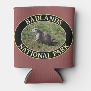 Porta-lata Prairie Dog no Parque Nacional de Badlands em SD