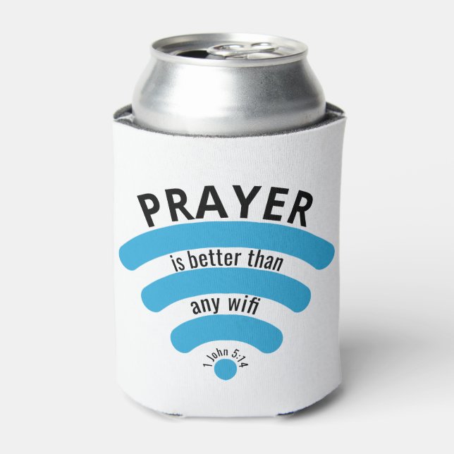 Porta-lata PRAYER MELHOR DO QUE WIFI Christian (Can Front)