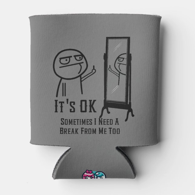 Porta-lata Precisa de uma pausa (Frente)