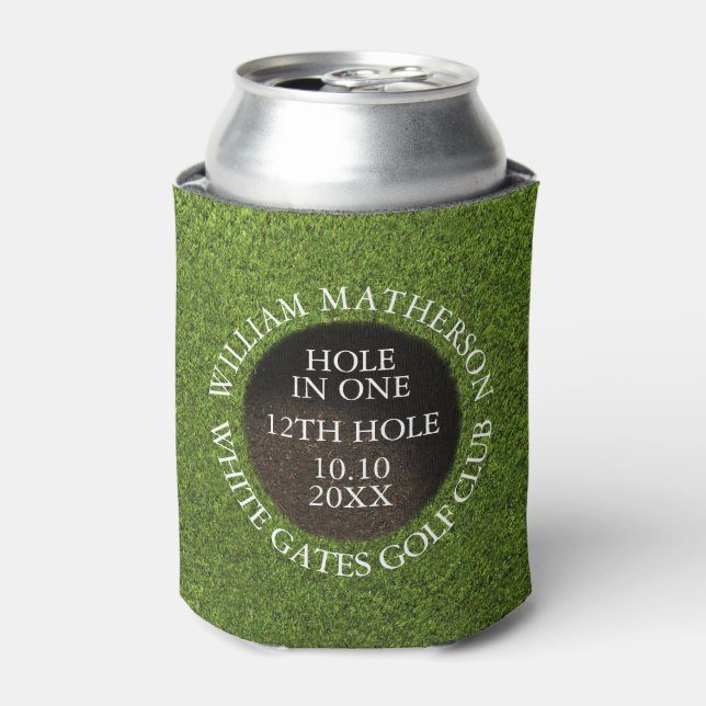 Porta-lata Prêmio Personalizado de Buraco em Um de Golfe (Can Front)