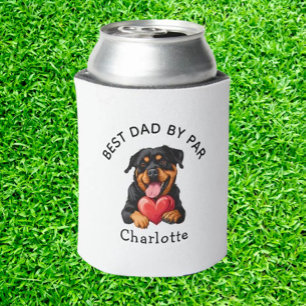 Porta-lata Presente Coração Vermelho Rottweiler