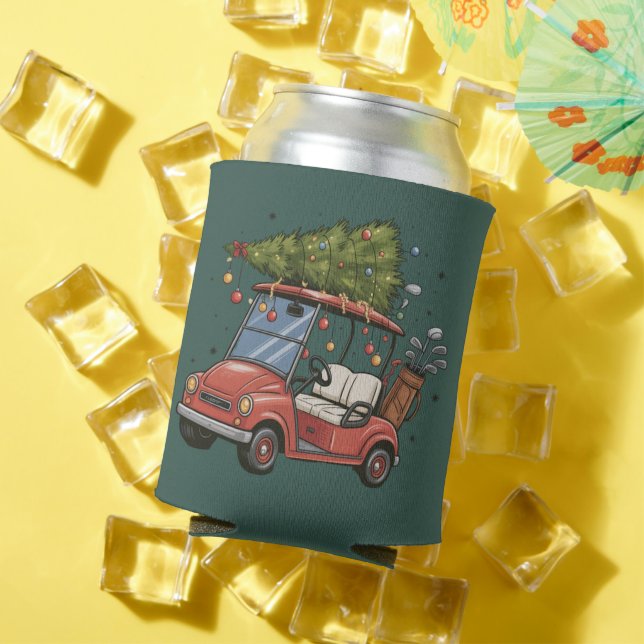 Porta-lata Presente de árvore de Natal de carrinho de golfe p (Verão in situ)