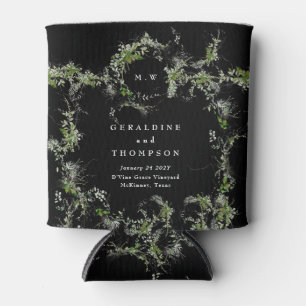 Porta-lata Presente de Casamento de Eucalyptus Monograma Pret