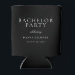Porta-lata Presente de Despedida de Solteiro de Meninos Cláss<br><div class="desc">Black & White Classic Mens Bachelor Party Gift Pode Resolver nossa loja para muitos outros convites e designs</div>