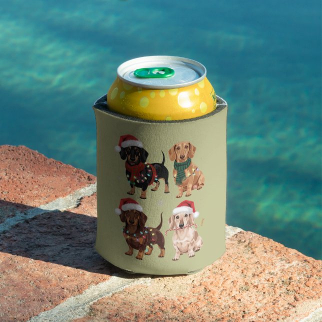Porta-lata Presente de Natal para Mãe de Dachshund Amante do  (Piscina in situ)
