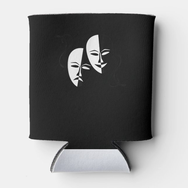 Porta-lata Presente do Ator de Máscaras de Tragédia de Comédi (Frente)