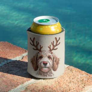 Porta-lata Presente para Mãe de Goldendoodle Amante do Natal