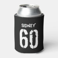 Presente preto branco personalizado no 60º anivers