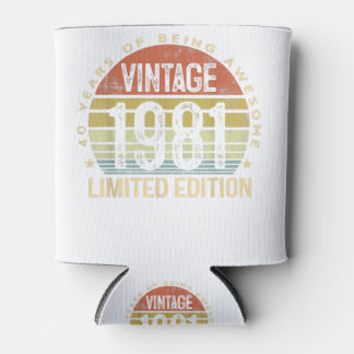 Porta-lata Presentes de 40 anos Vintage 1981 Edição limitada 