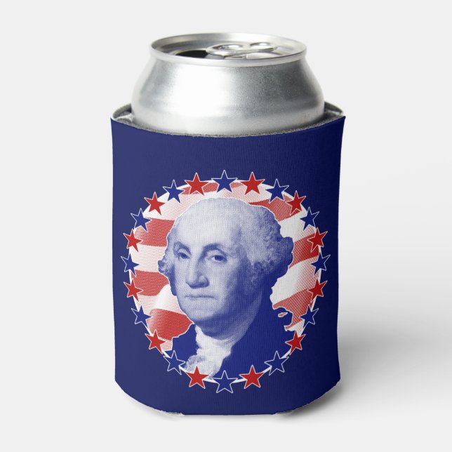 Porta-lata Presidente George Washington Stars and Stripes (Can Front)
