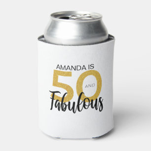 Porta-lata Preto Dourado 50 e fabulosa Festa de aniversário 