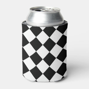 Porta-lata Preto e branco marcado