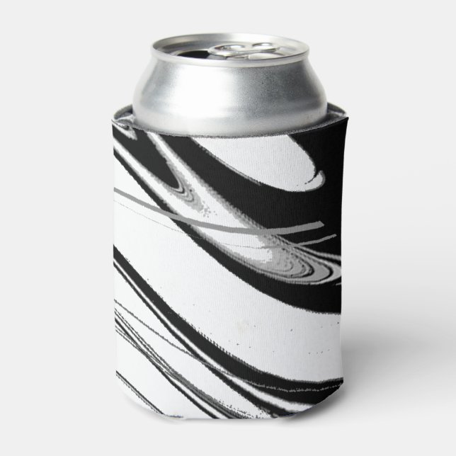 Porta-lata Preto e Branco Moderno (Can Front)