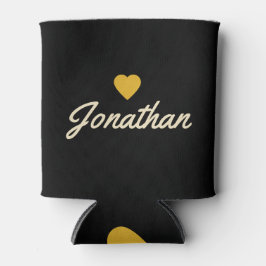 Porta-lata Preto e Creme Vintage YE Heart Signature