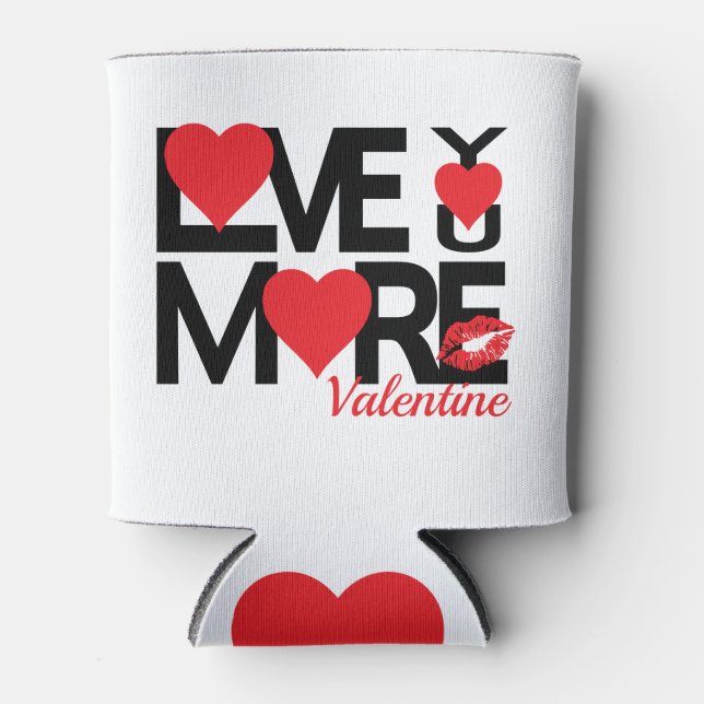 Porta-lata Preto e Vermelho te amam mais (Frente)