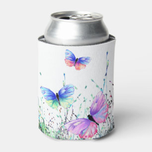 Porta-lata Primavera Joy - Borboletas coloridas voando na nat