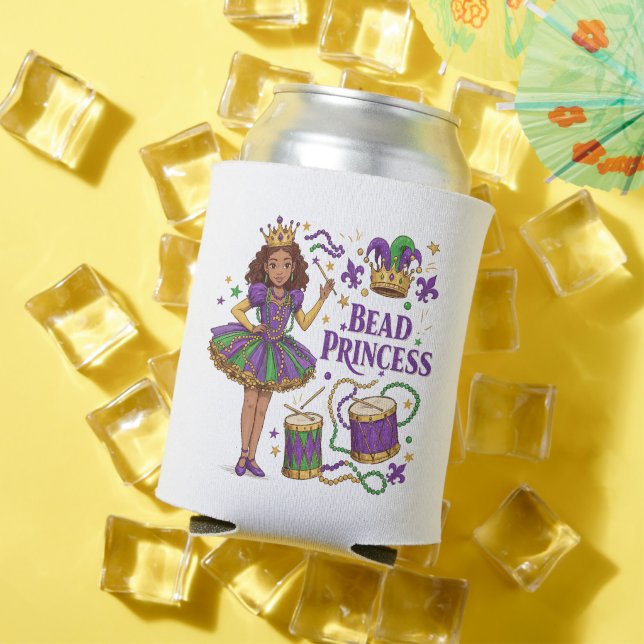Porta-lata Princesa Miçanga - Mardi Gras (Verão in situ)