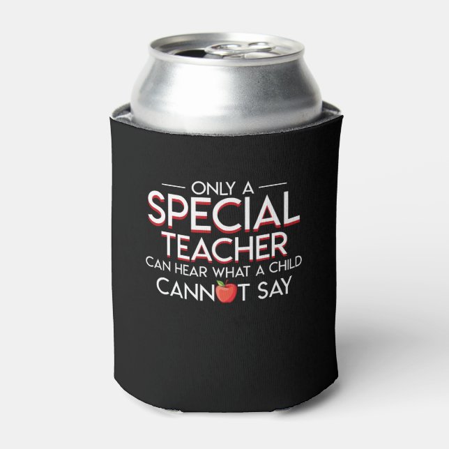 Porta-lata Professor Especial de Educação Ouvir Criança Dizer (Can Front)