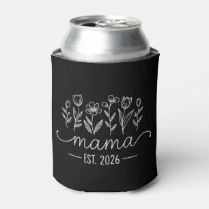 Porta-lata Promovida a Mamãe 2026 Gravidez Floral Nova Mamãe