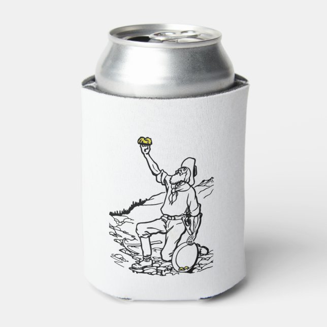 Porta-lata Prospector Dourado de Tempo Antigo (Can Front)