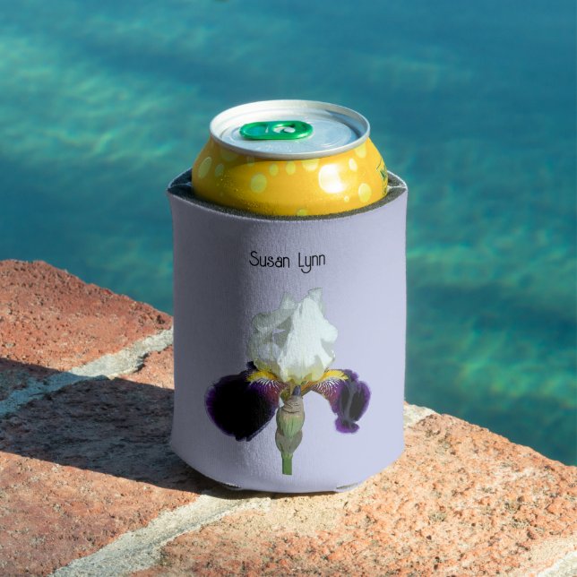 Porta-lata Protetor de Espuma Íris Roxo e Branco para Lata (Piscina in situ)