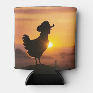 Porta-lata Protetor de Garrafa de Frango Country Western Cowb