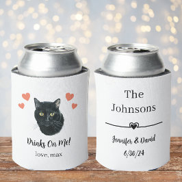 Porta-lata Protetor de Lata de Casamento de Gato Preto Person