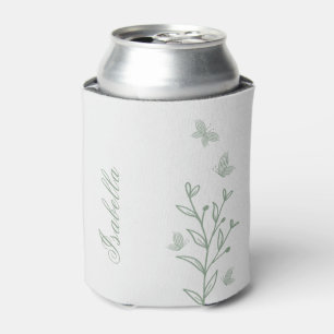 Porta-lata Protetor de lata de sage verde simples botânico