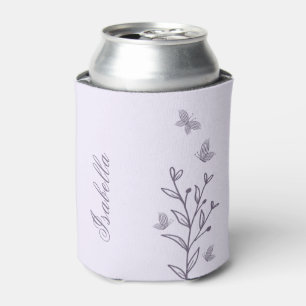 Porta-lata Protetor de lata floral roxo romântico elegante
