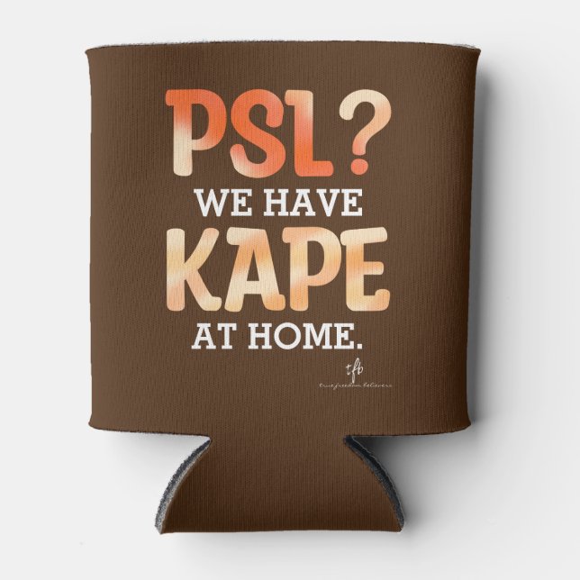 Porta-lata PSL vs. Kape Filipino Autumn Coffee Humor (Frente)
