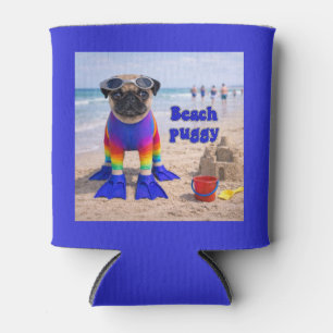 Porta-lata Pug de Praia