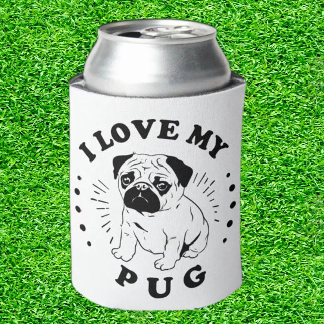Porta-lata Pug Golf Can Cooler (Chill in Style, Pug Life Awaits!)