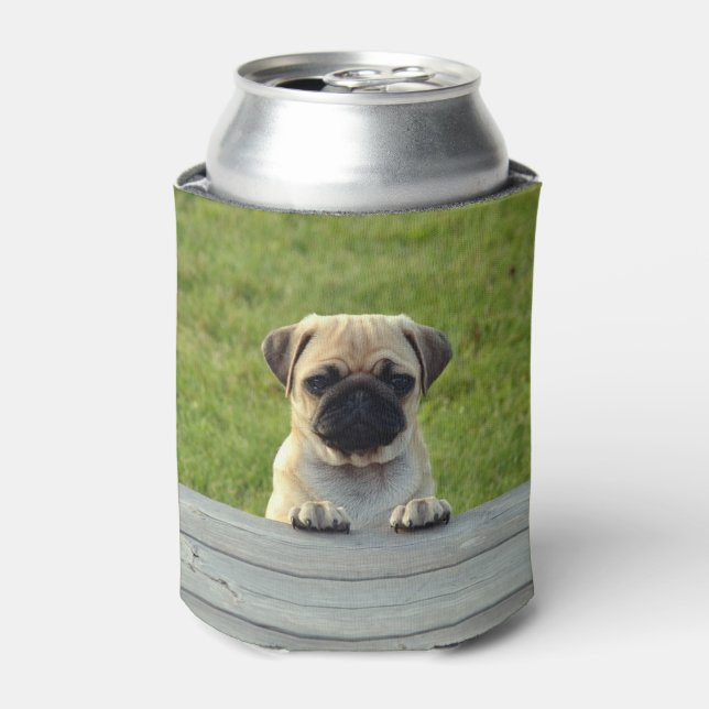Porta-lata Pug Pup Can Cooler (Can Front)