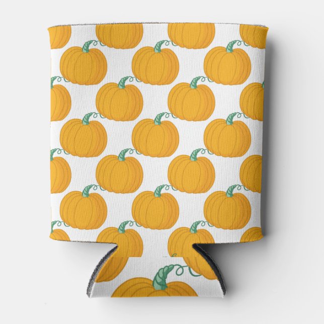 Porta-lata Pumpkin Charm: Padrão Desenhado À Mão. (Frente)