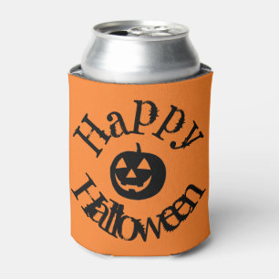 Porta-lata Pumpkin do Dia das Bruxas Feliz de Laranja Moderno