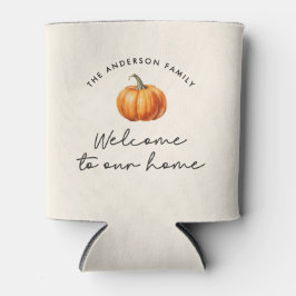 Porta-lata Pumpkin outono bem-vindo à nossa decoração domésti