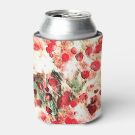 Porta-lata Punk Grunge de Bolinhas Vermelho Rosa Sujo