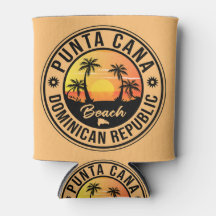 Punta Cana Dominican Palm Tree Beach Vintage Can C