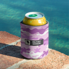 Porta-lata Purple Camouflage Pattern Beverage Insulator
