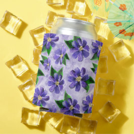 Porta-lata Púrpura Aquarela Padrão Floral Travessas