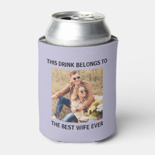 Porta-lata Púrpura de Fotografia Personalizada da Melhor Mul