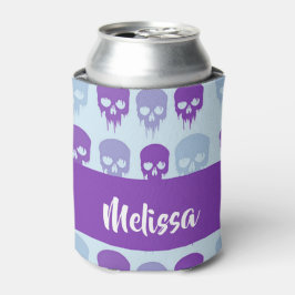 Porta-lata Púrpura e crânios de fusão azuis