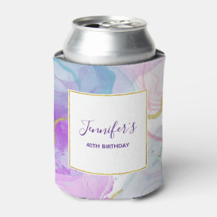 Porta-lata Púrpura, Verde, Cor Rosa Flutuante Aniversário