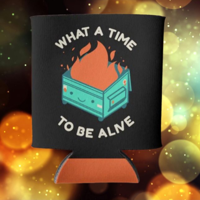 Porta-lata Que hora de estar vivo pode resfriar (Criador carregado)