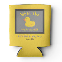 Que Pato Aniversário Engraçado Amarelo