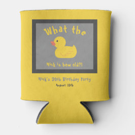 Porta-lata Que Pato Aniversário Engraçado Amarelo